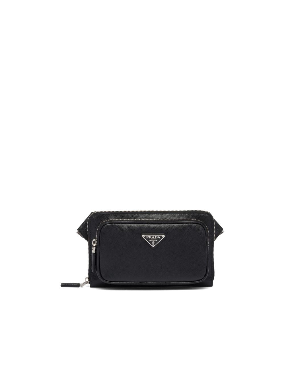 Prada Black Saffiano Leather Belt Bag for men