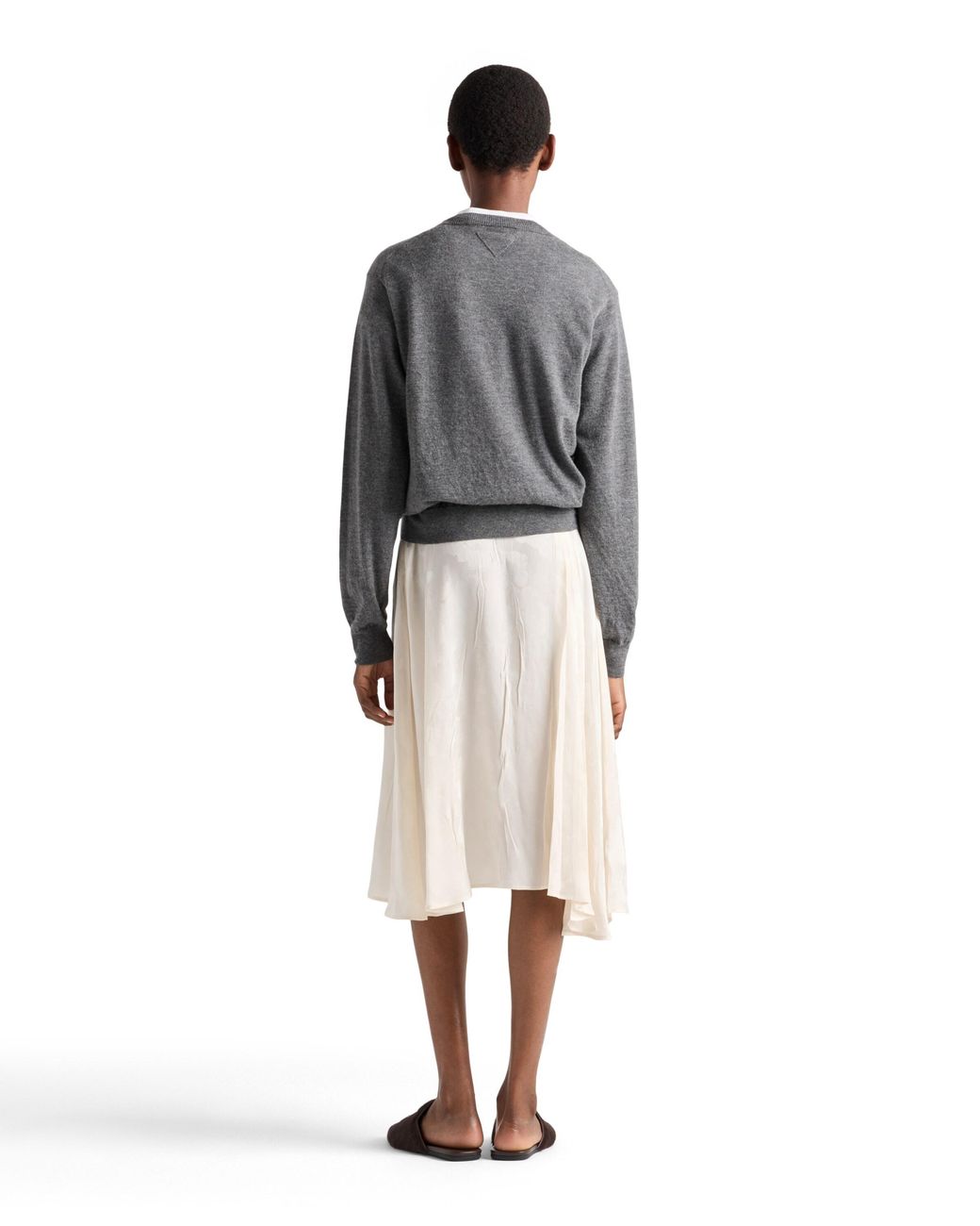 Prada Gray Cashmere Crew-Neck Sweater