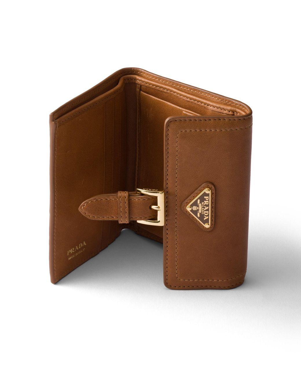 Prada White Small Nappa Leather Wallet