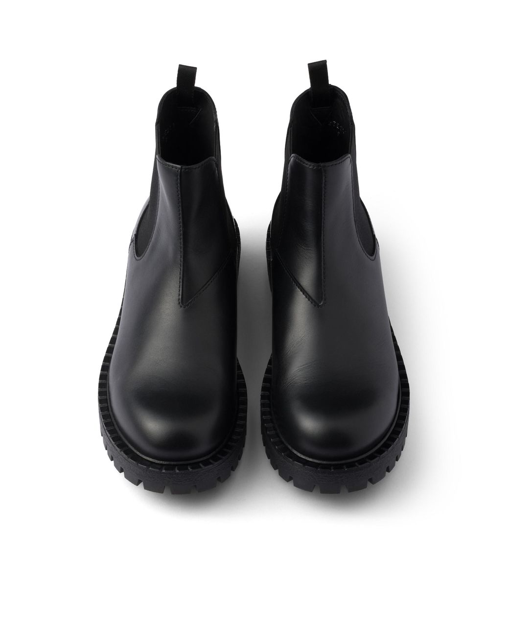 Prada Black Leather Chelsea Boots, Size 5 for men