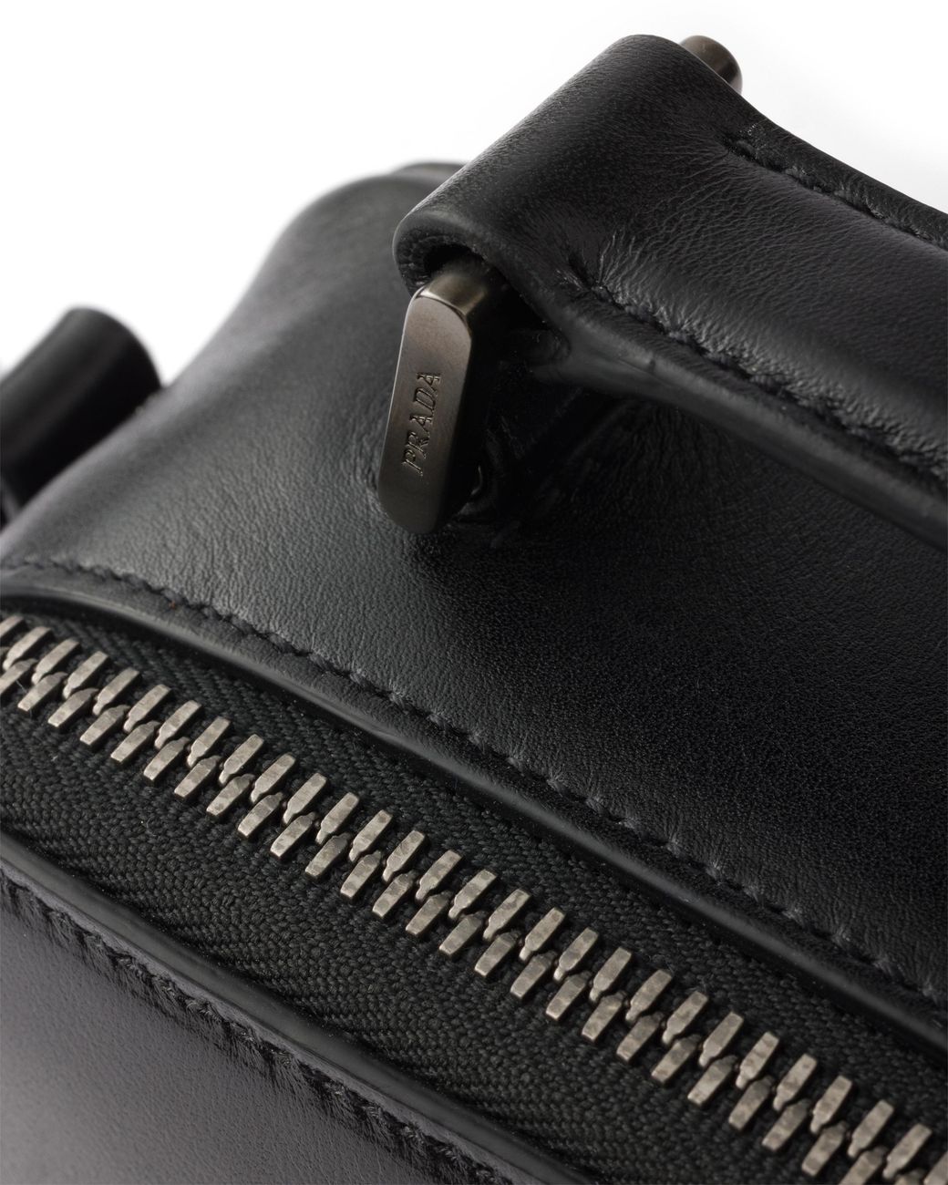 Prada Black Brique Leather Bag for men