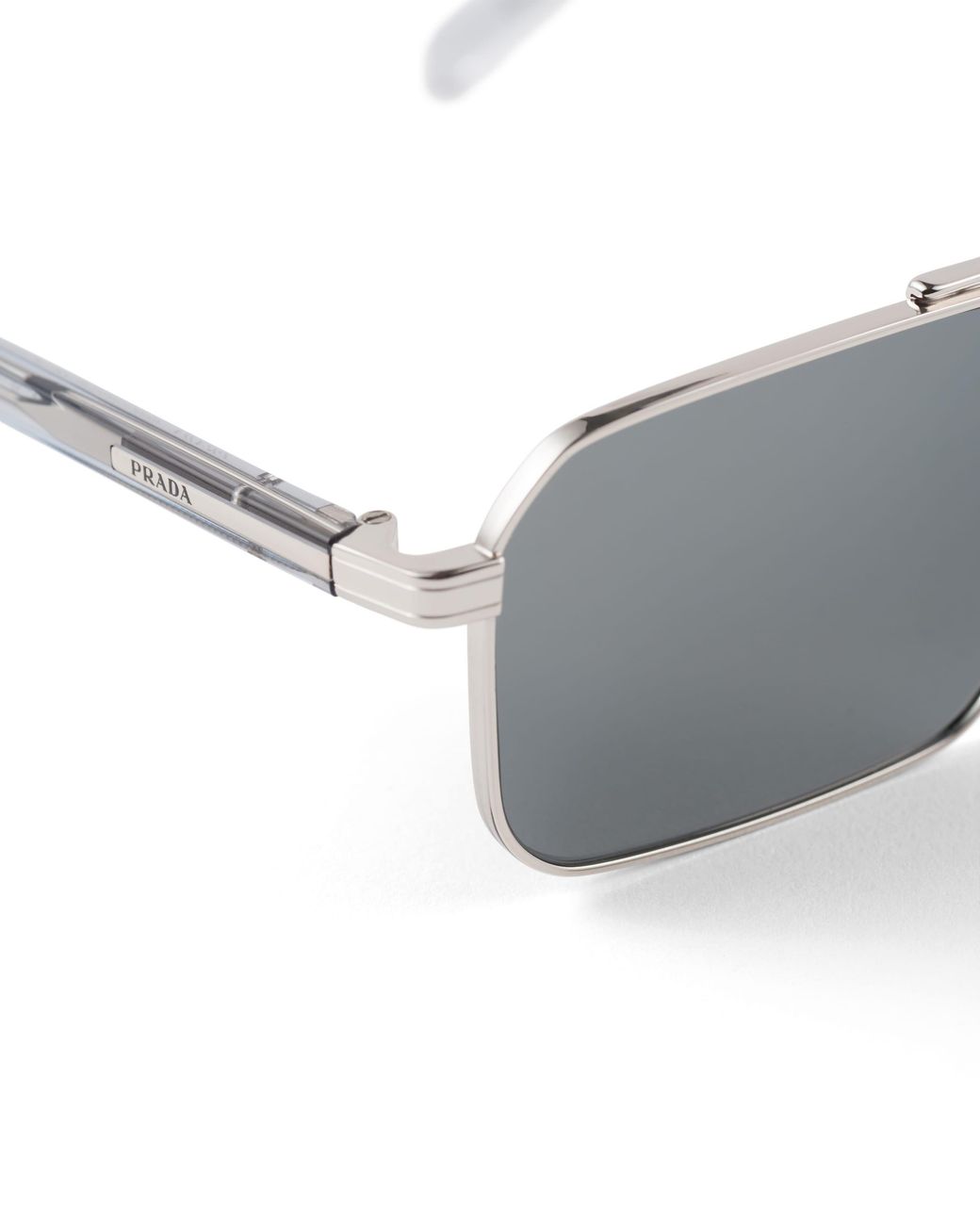 Prada Gray Sunglasses With Logo for men