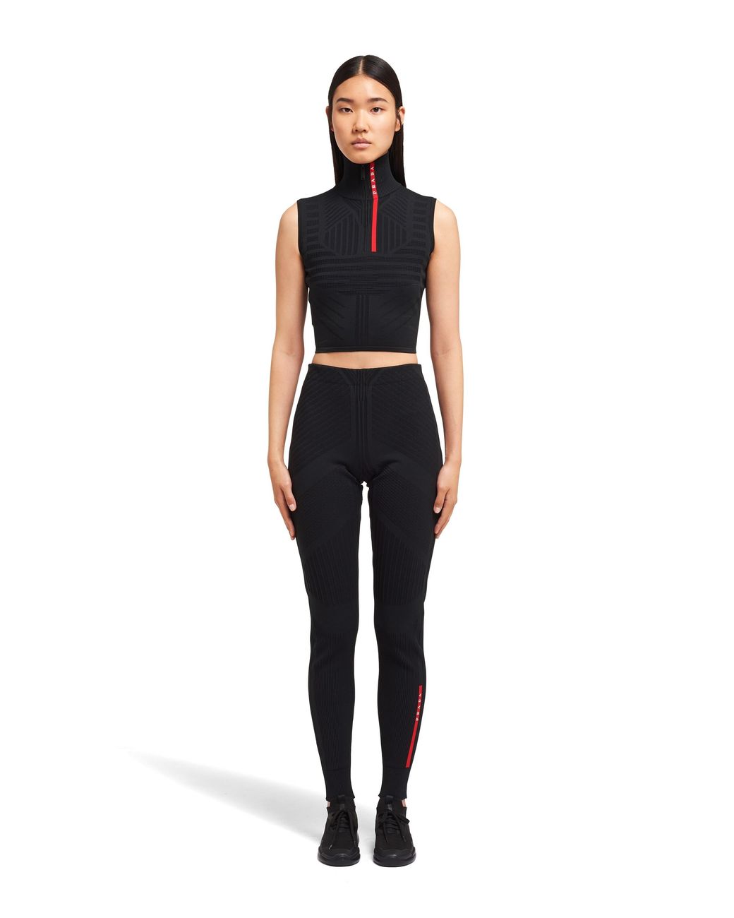 Prada Blue Tech Rec Re-nylon Piqué Sleeveless Top