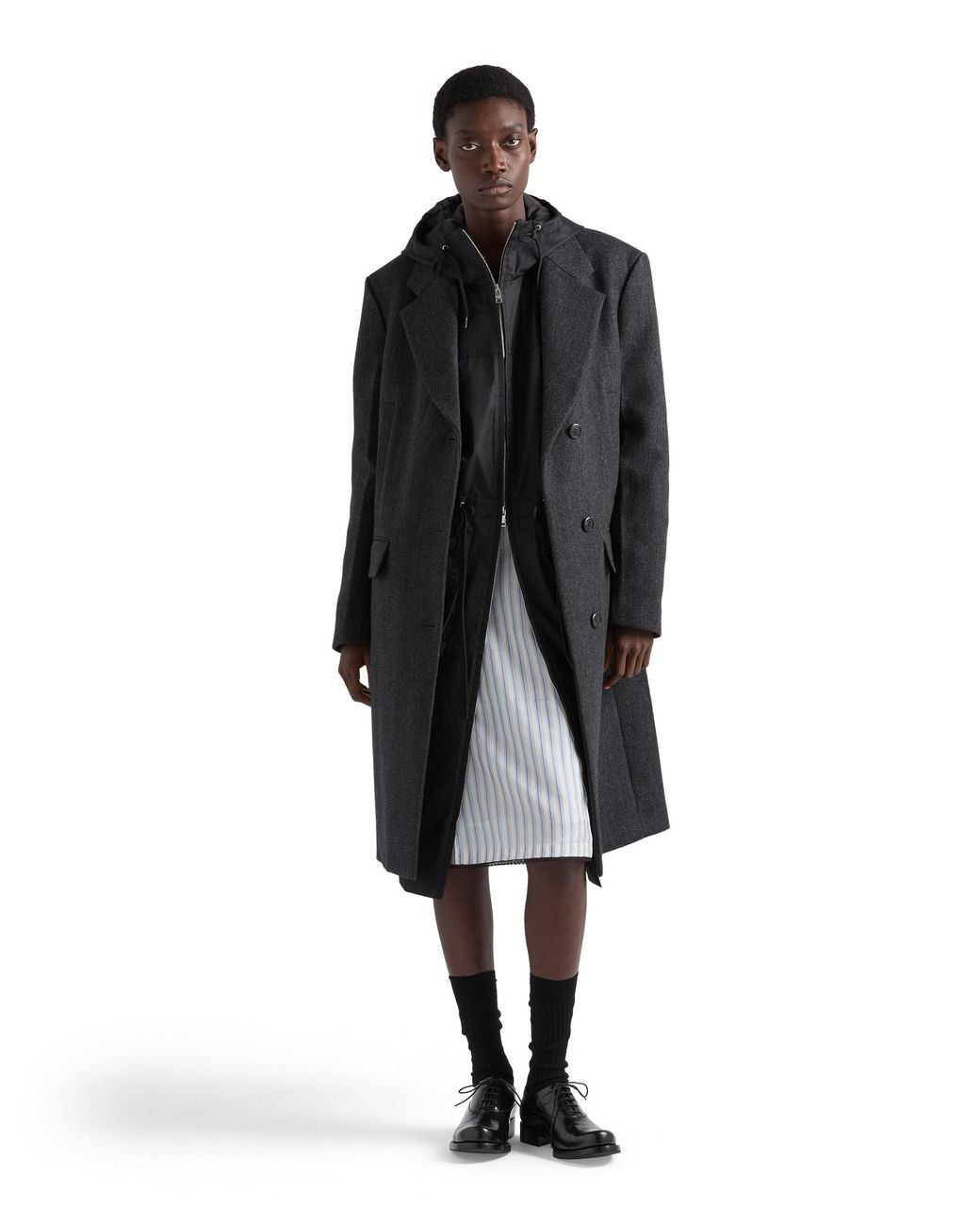 Prada Black Re-Nylon Rain Jacket