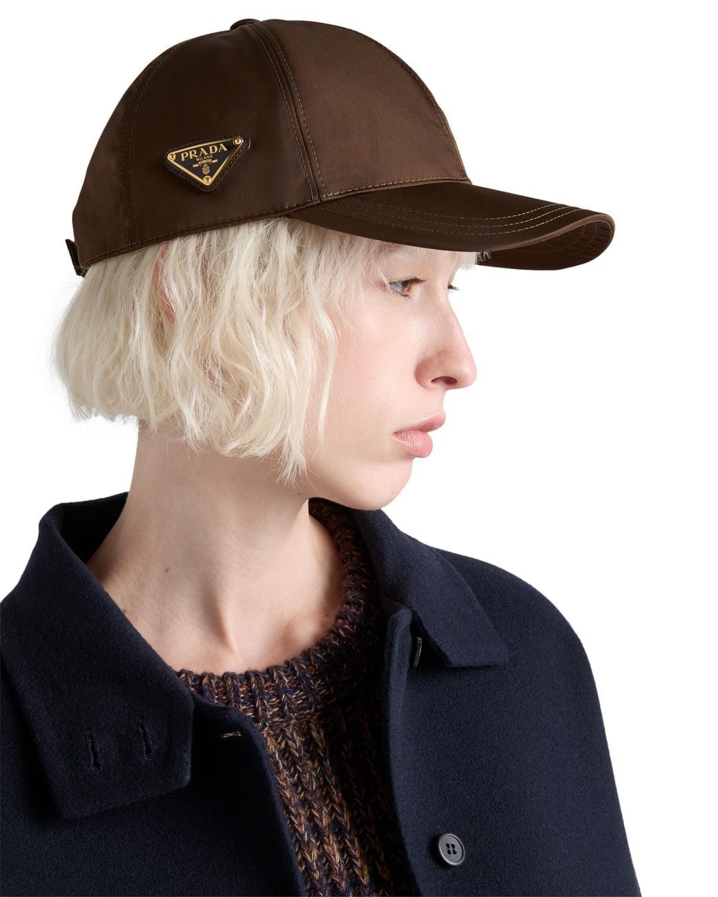 Prada Brown Re-Nylon Baseball Cap