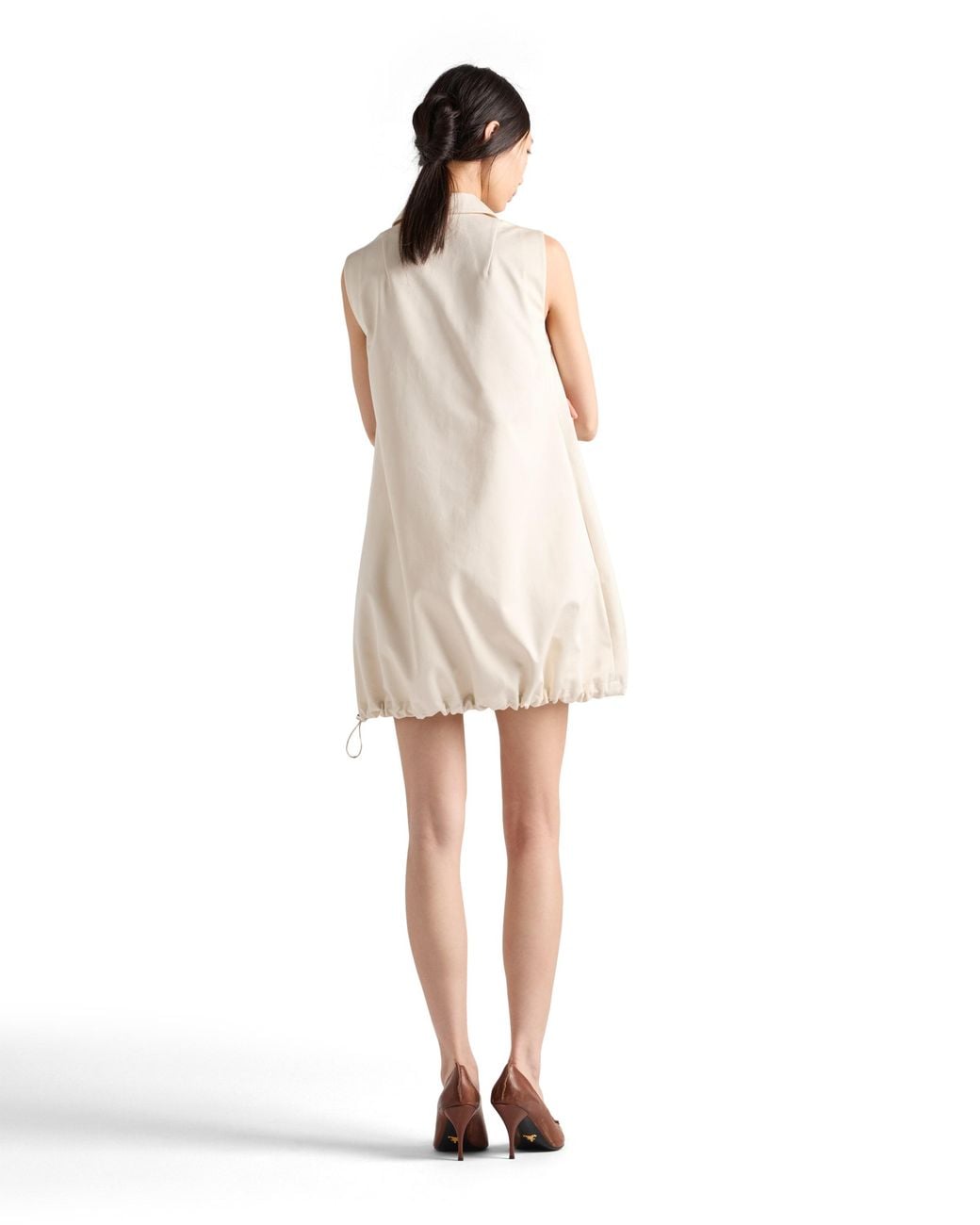 Prada White Natural Chino Mini-Dress