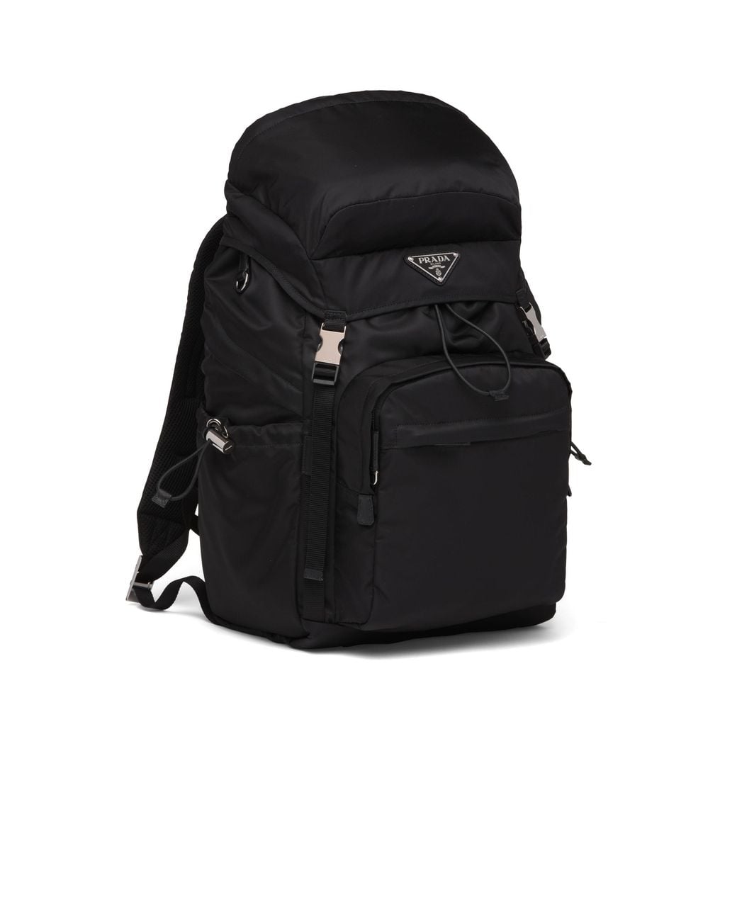 Prada Black Re-Nylon And Saffiano Leather Backpack for men