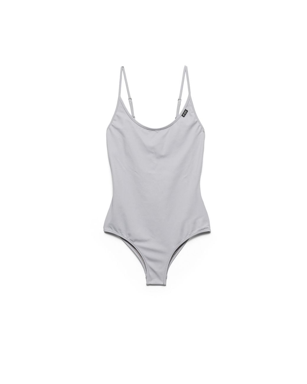 Prada Gray One-Piece Jersey Swimsuit