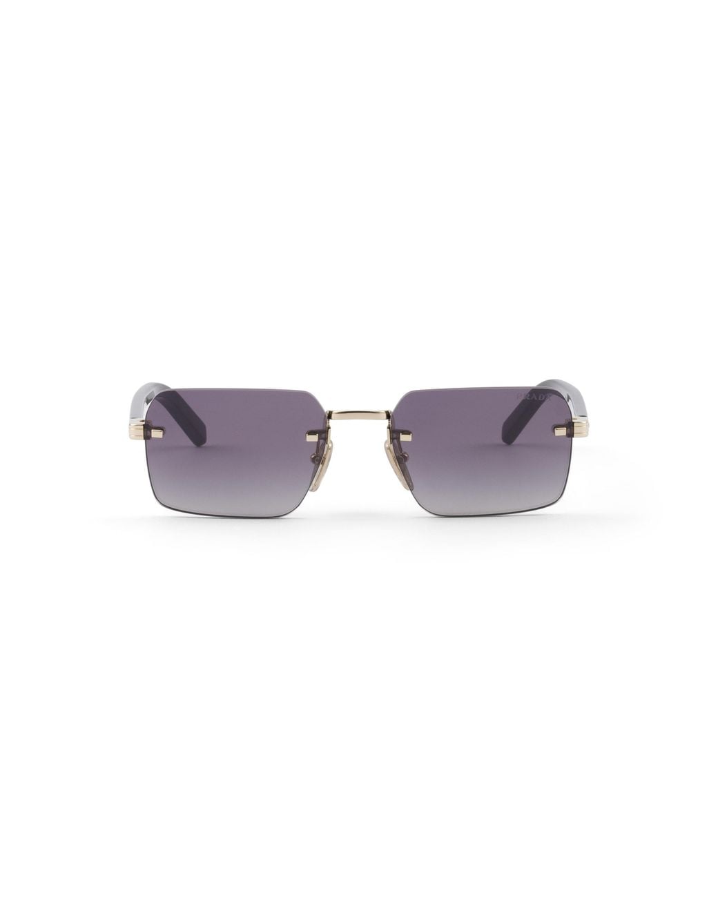 Prada Purple Sunglasses With The Iconic Metal Plaque for men