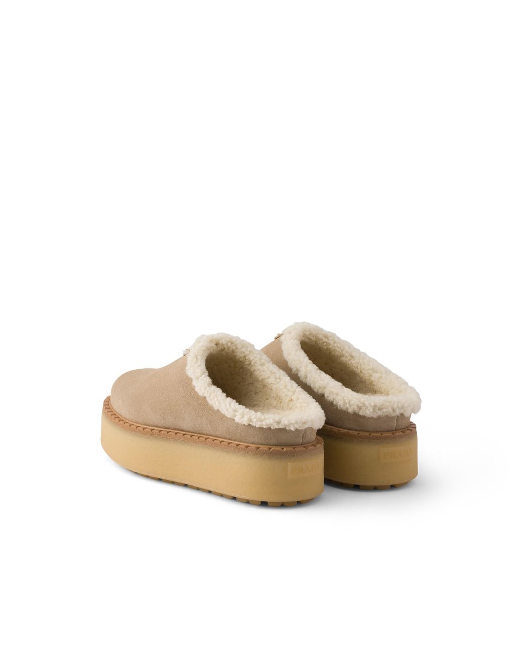 Prada Multicolor Suede Slippers