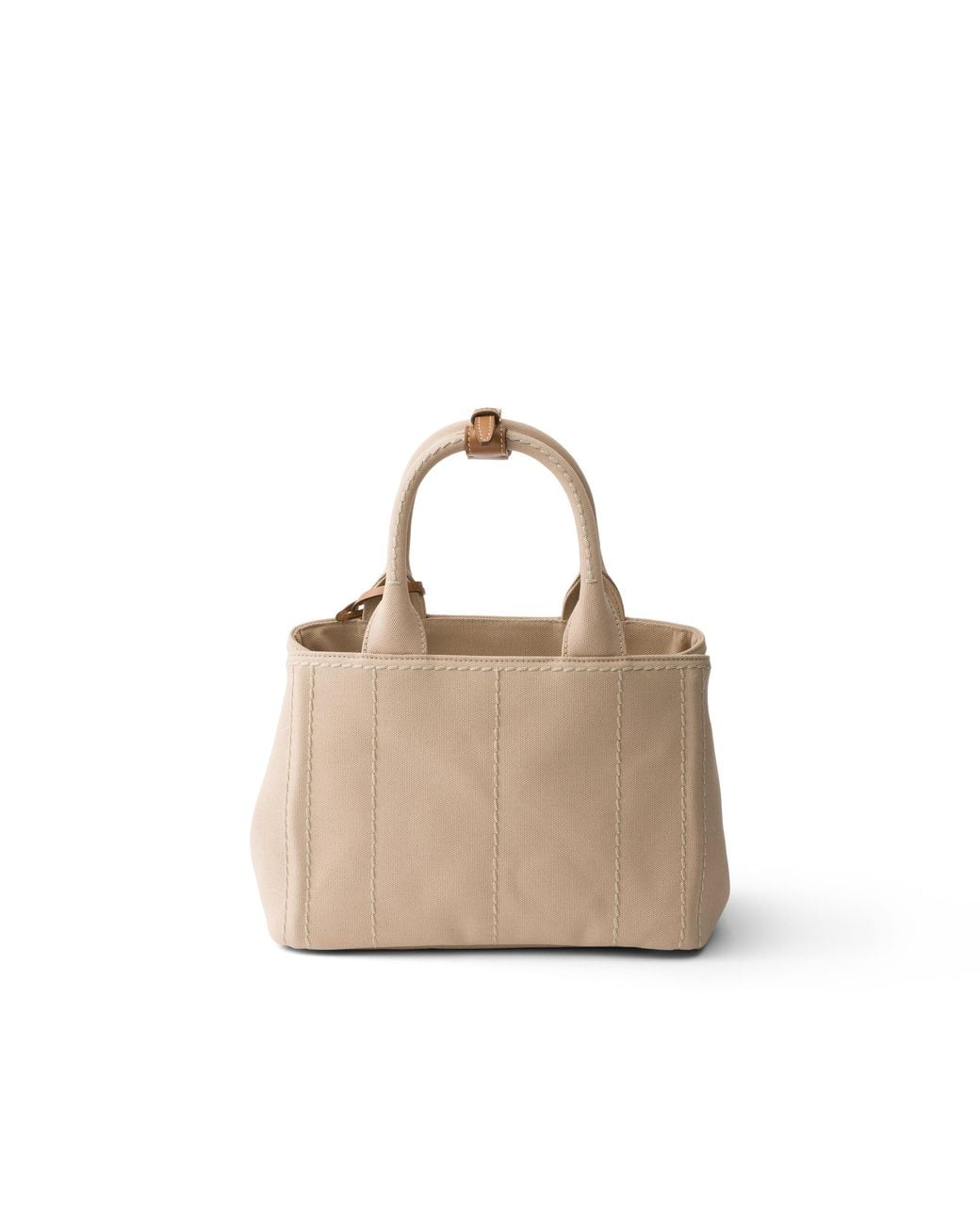 Prada Natural Jardinière Small Cotton Canvas Bag, Cord