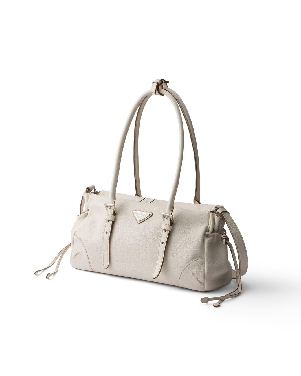 Prada Natural Karin Medium Antiqued Leather Tote Bag