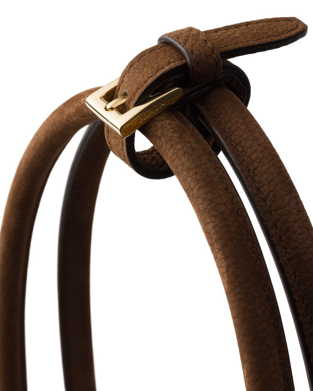 Prada Brown Bonnie Large Nubuck Leather Handbag