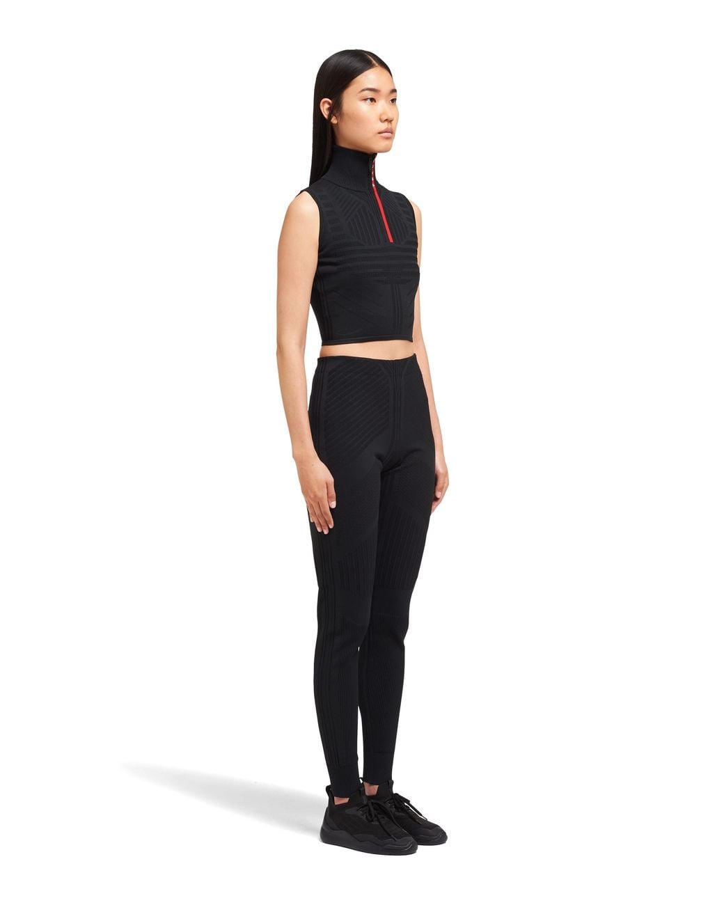 Prada Blue Tech Rec Re-nylon Piqué Sleeveless Top