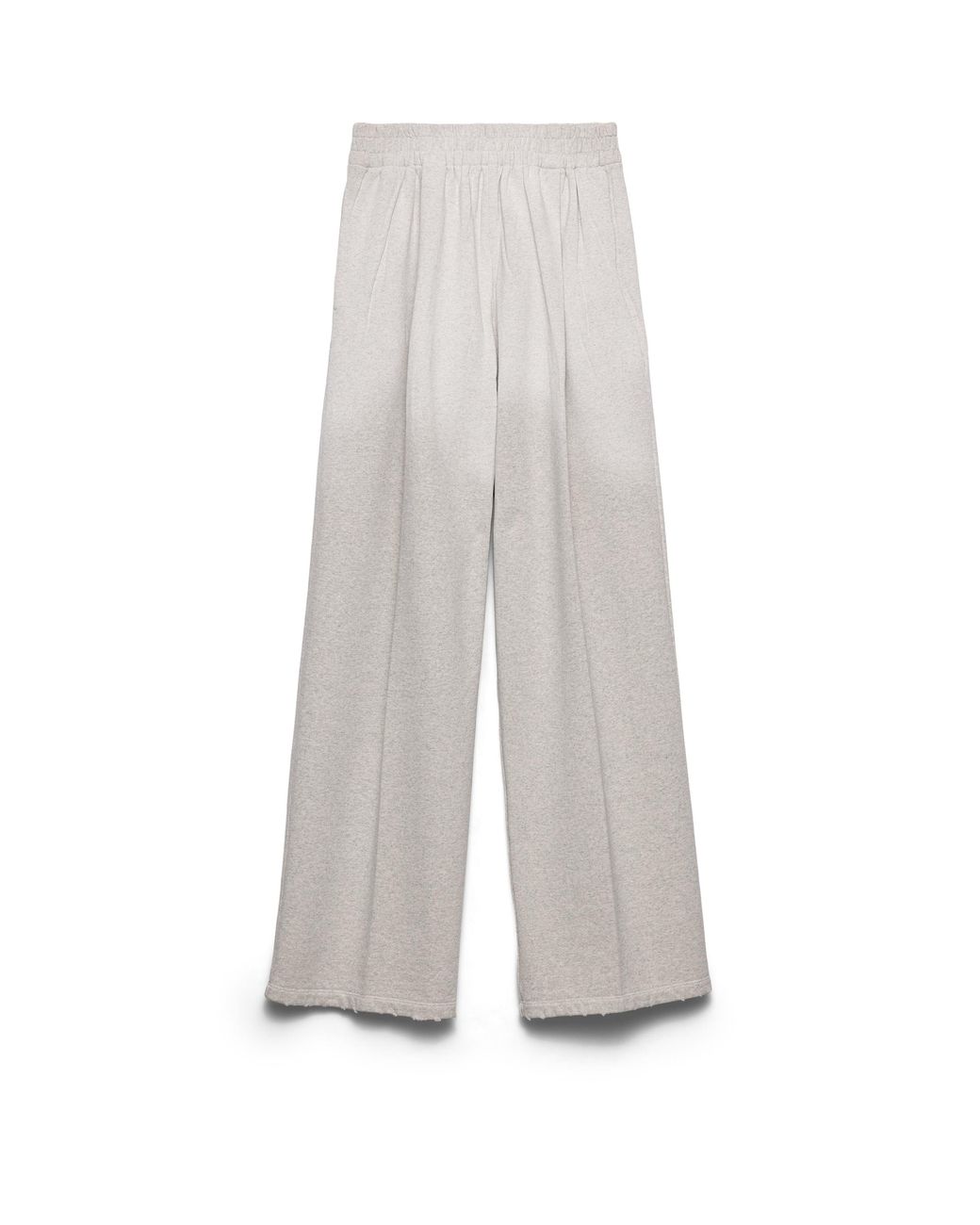 Prada White Cotton Fleece Pants, Marble