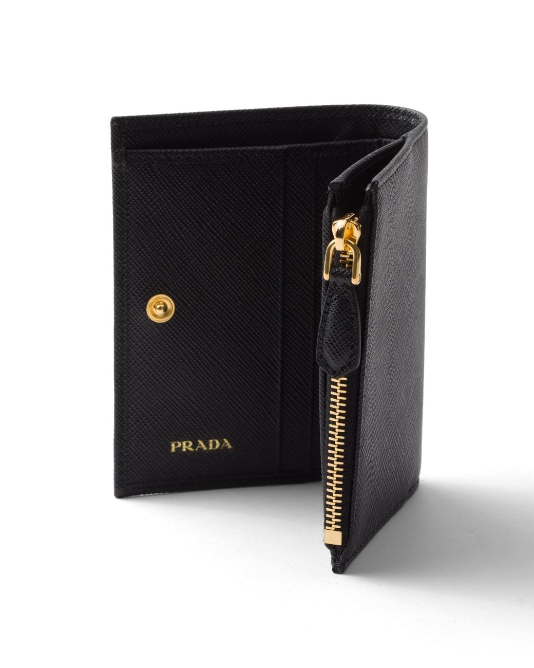 Prada White Small Saffiano Leather Wallet