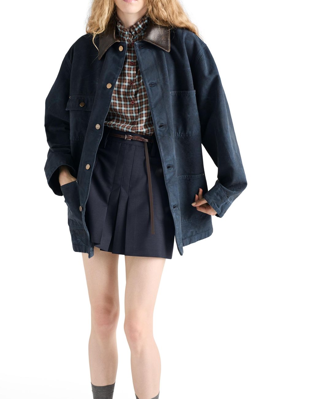 Prada Blue Kid Mohair Mini Skirt