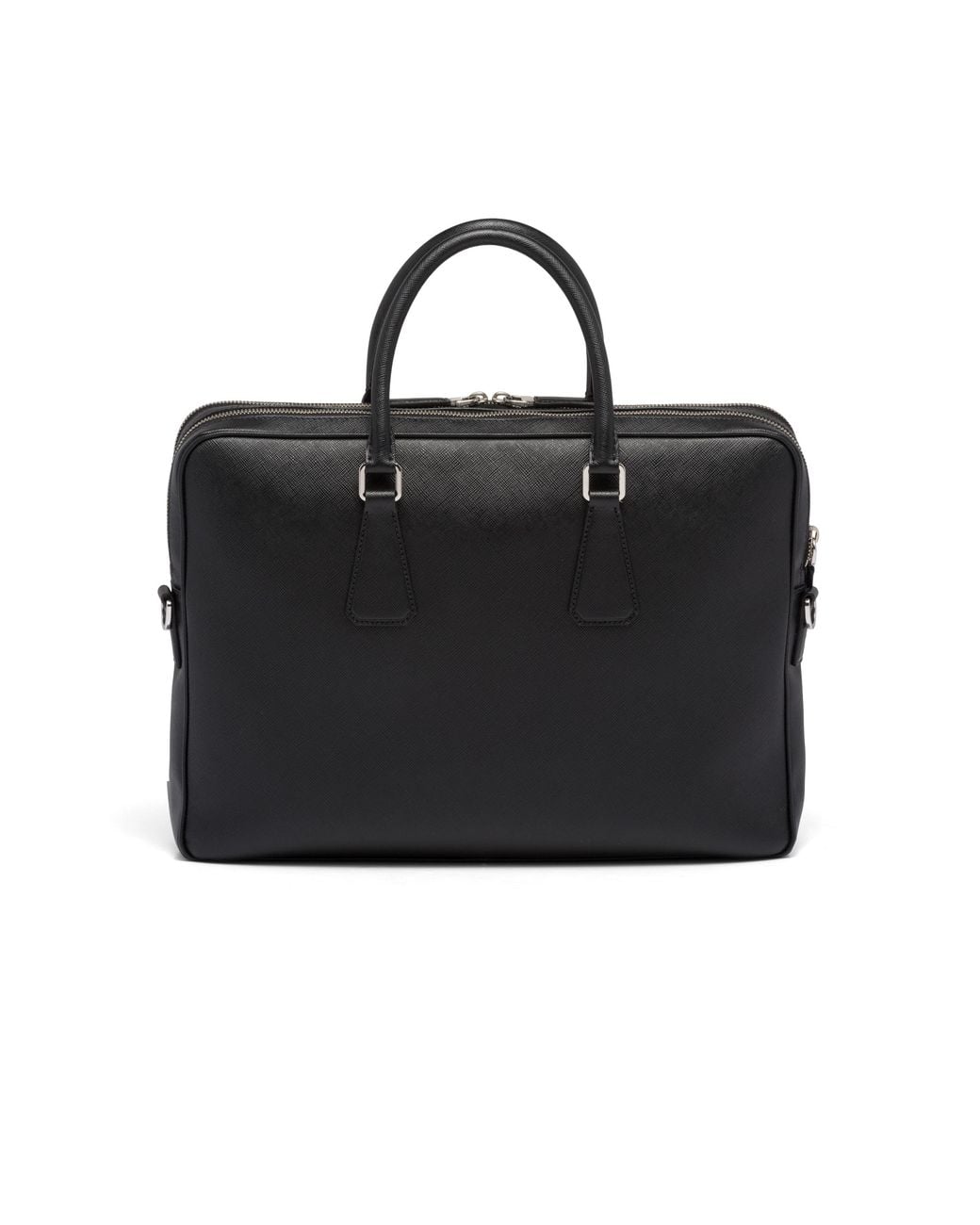 Prada Black Saffiano Leather Briefcase for men
