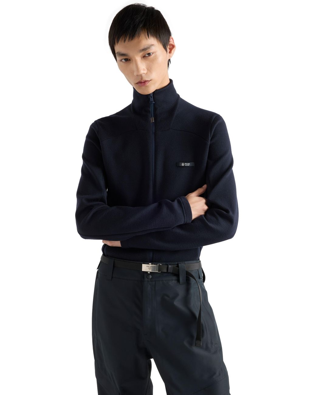 Prada Blue Cashmere Cardigan for men