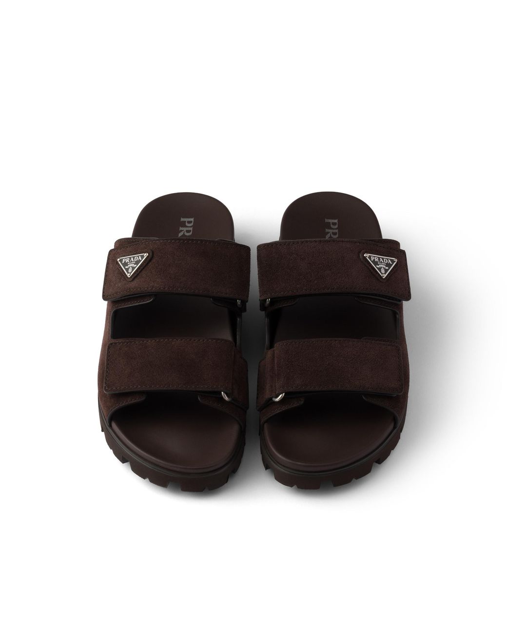 Prada Black Suede Band Sandals, Dark for men