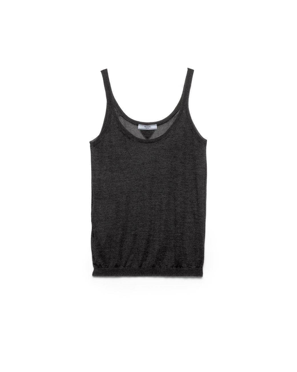 Prada Black Cashmere And Silk Tank Top