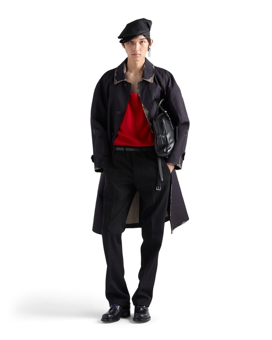 Prada Blue Bonded Devoré Cotton Coat for men