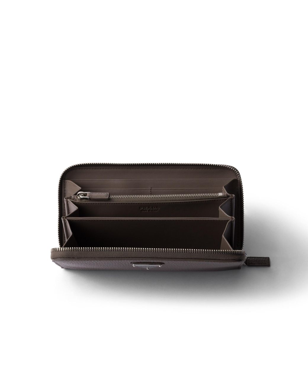 Prada Gray Leather Wallet for men