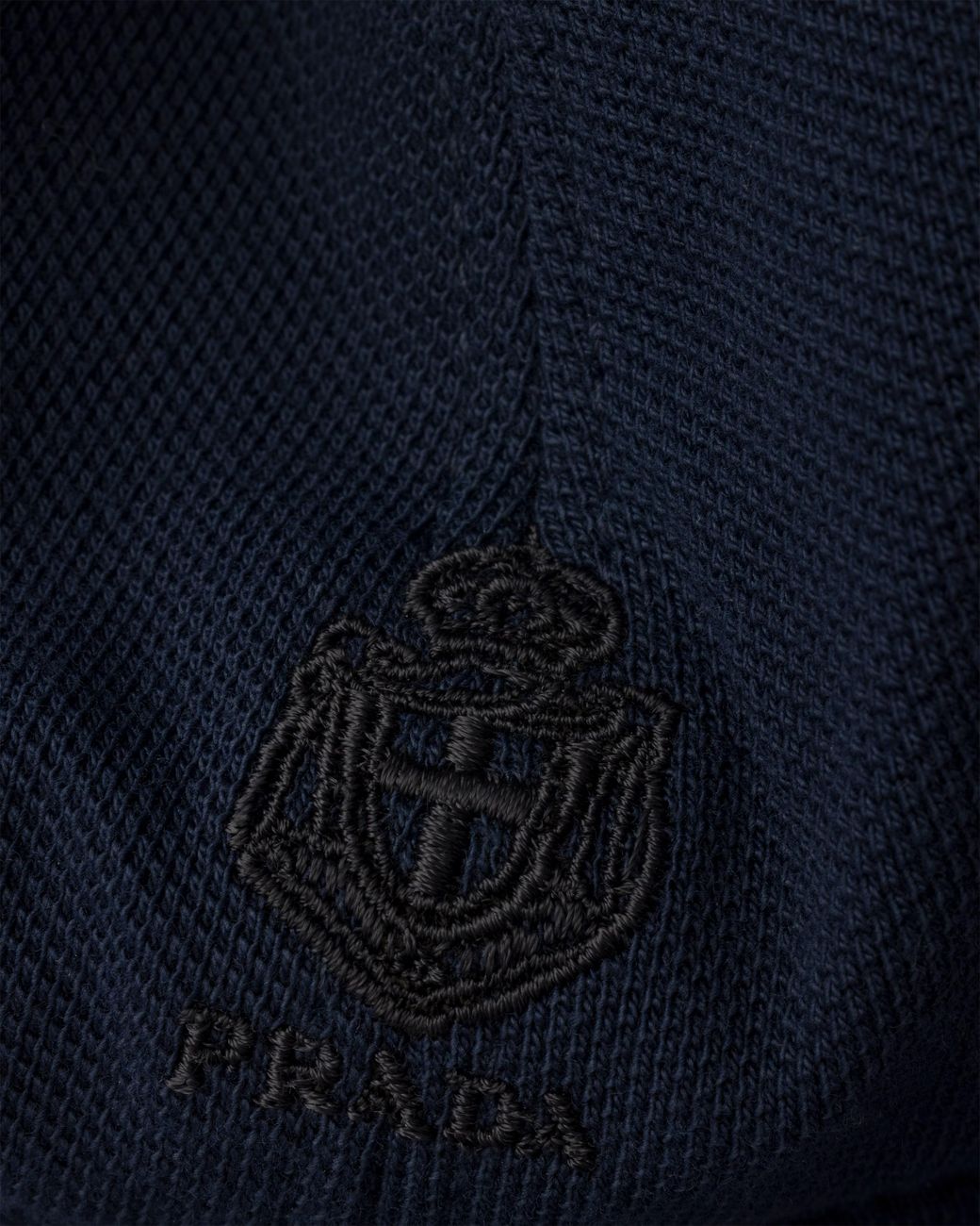 Prada Blue Old Piqué Baseball Cap for men