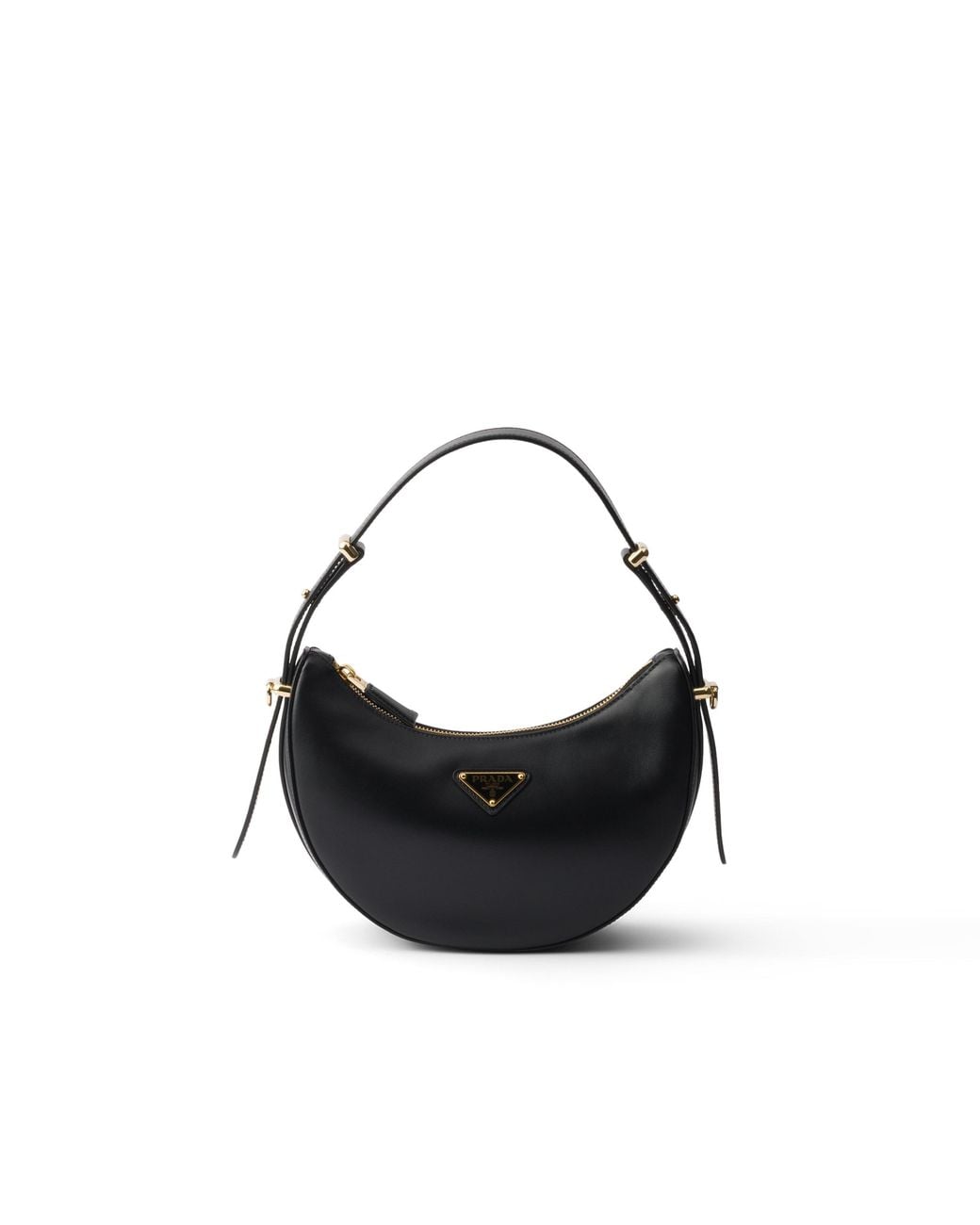 Prada Black Arqué Mini Leather Shoulder Bag