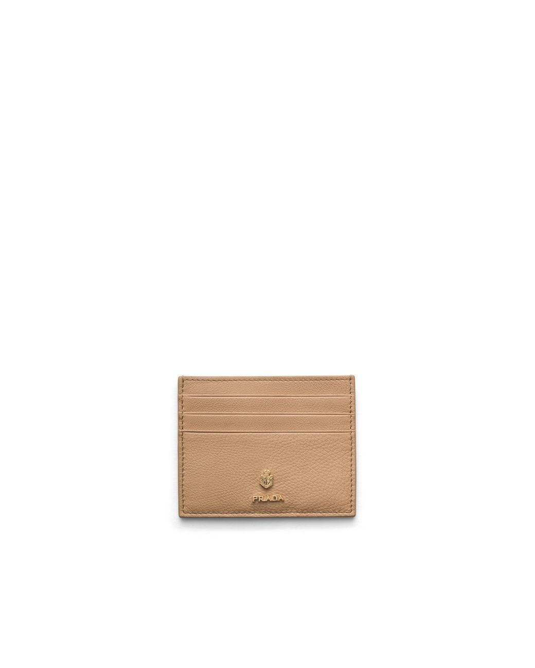 Prada White Leather Card Holder