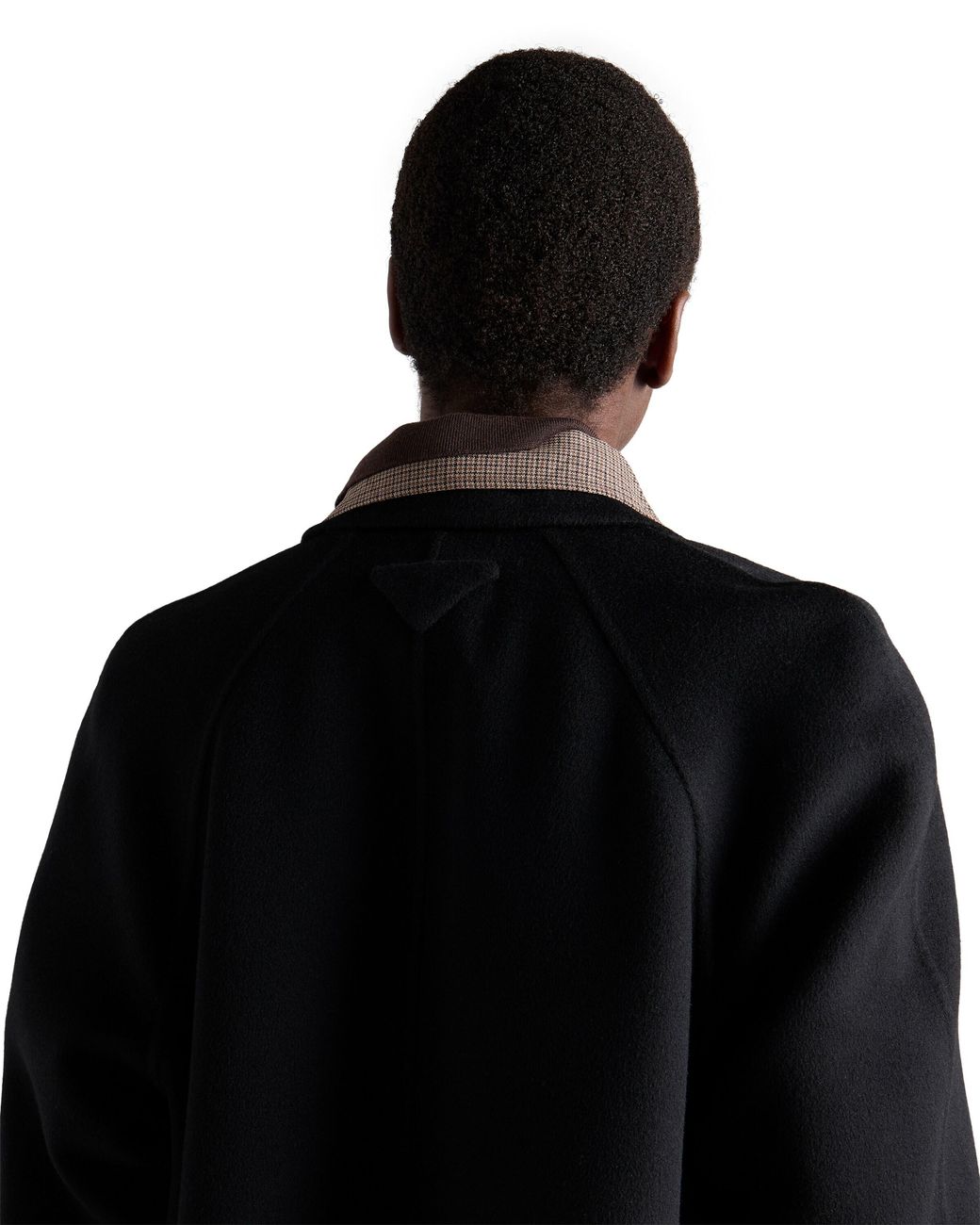 Prada Black Single-Breasted Double Cashmere And Wool Coat