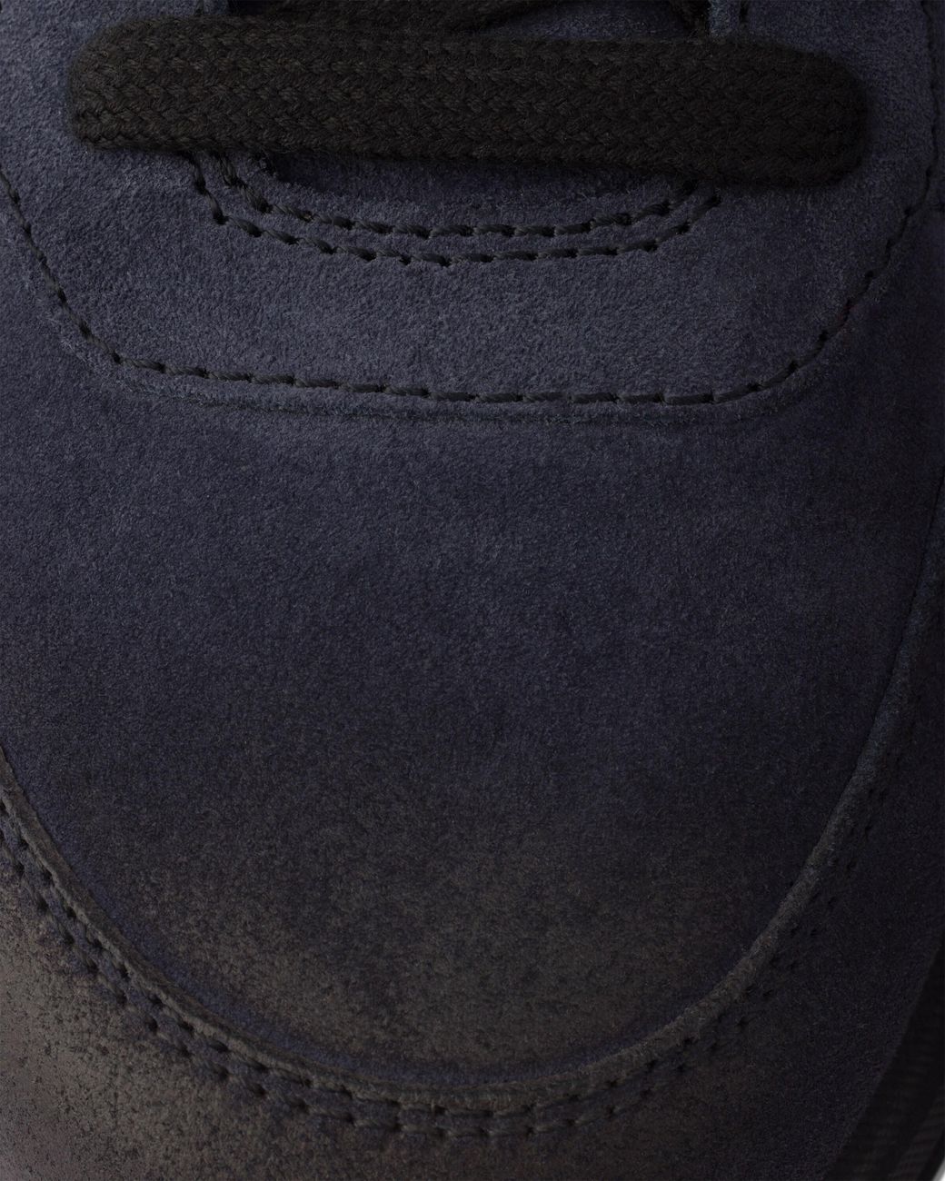 Prada Blue Prax Aged Suede Sneakers, Size 5 for men