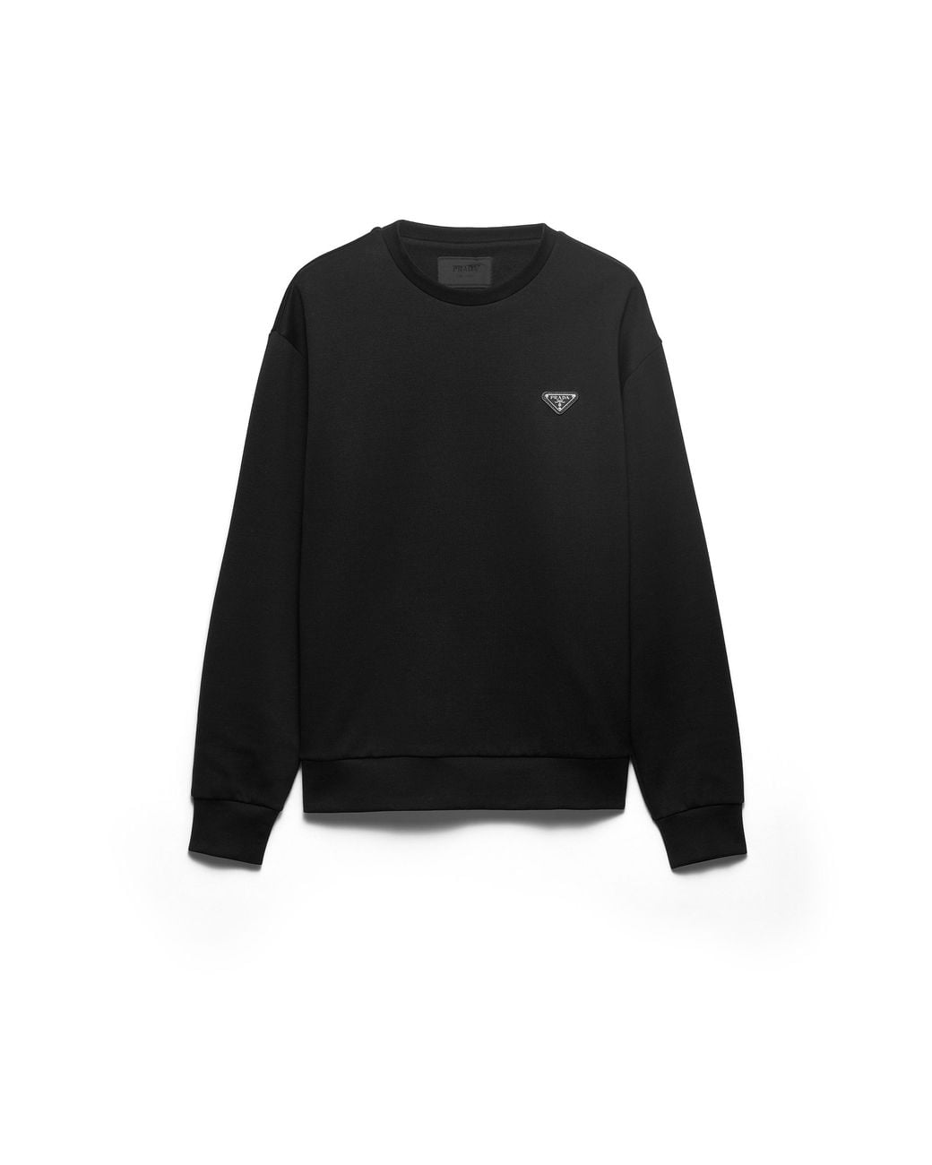 Prada Technical Cotton Sweatshirt in Black for Men | Lyst