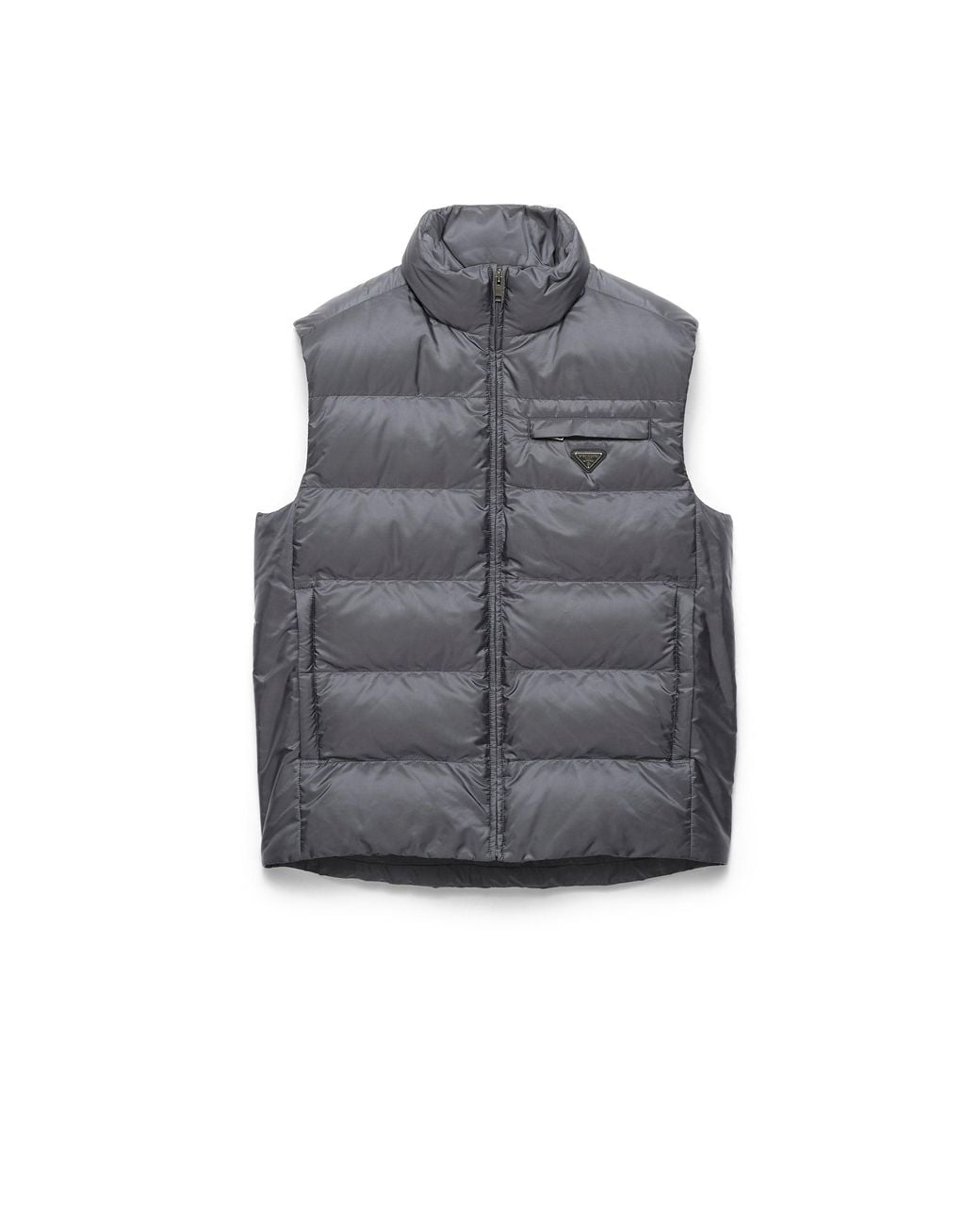 Prada Gray Re-Nylon Vest for men