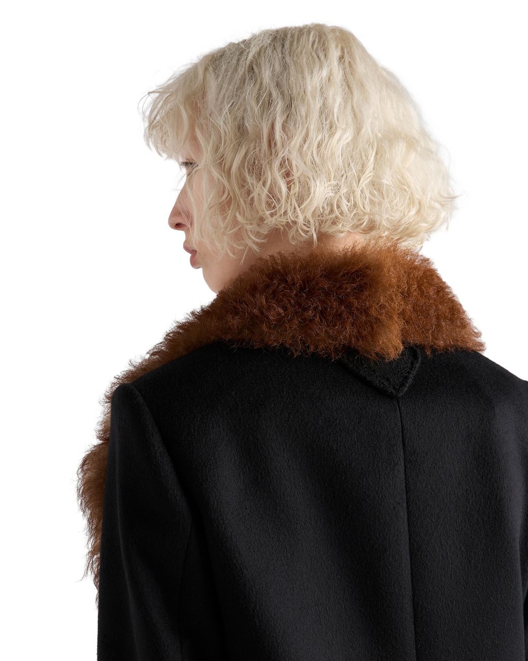 Prada Black Double-Breasted Cashmere Coat