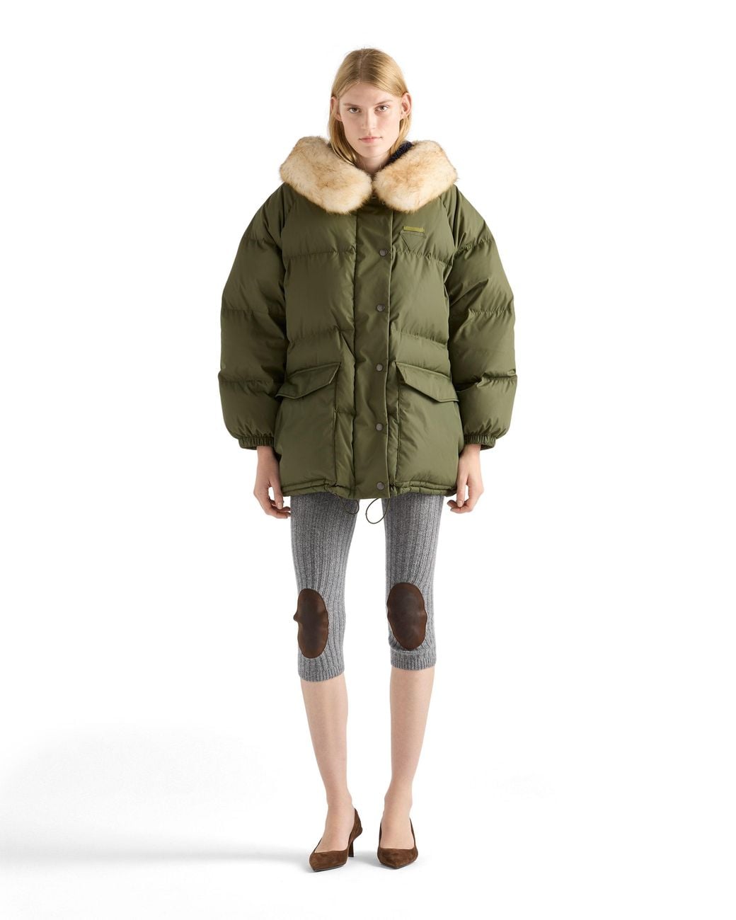 Chaqueta De Plumón En Re-Nylon, Mujer, Talla Prada de color Green