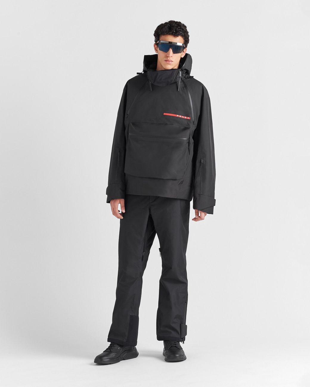 Prada Extreme-tex Snowboard Jacket in Black for Men | Lyst
