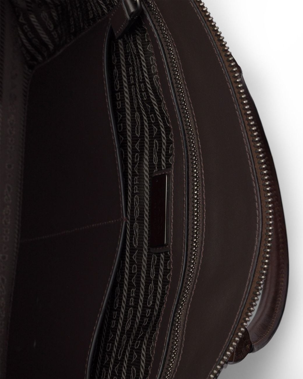 Prada Brown Leather Tote Bag for men