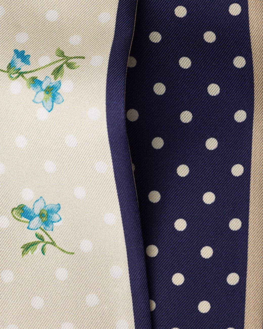 Prada White Printed Silk Twill Skinny Scarf