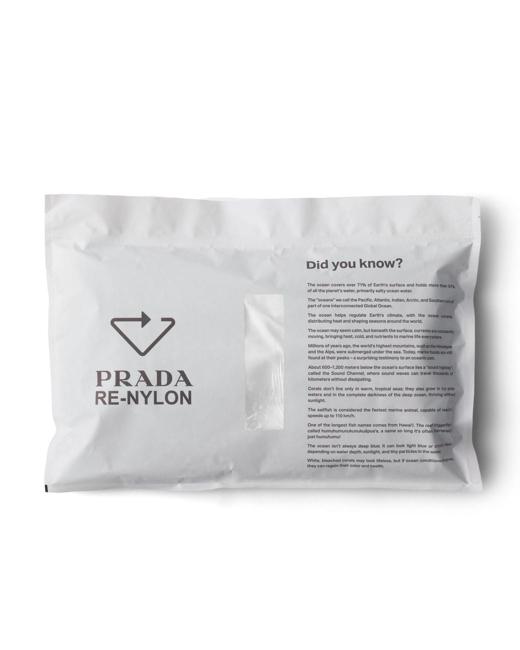 Prada White Re-Nylon Drawstring Backpack