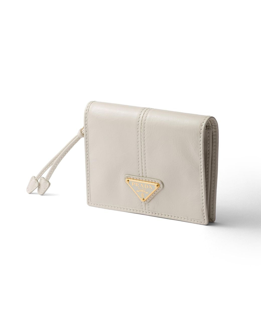 Prada White Small Leather Wallet
