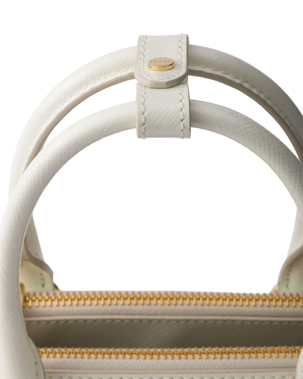 Prada White Galleria Patent Saffiano Leather Mini-Bag