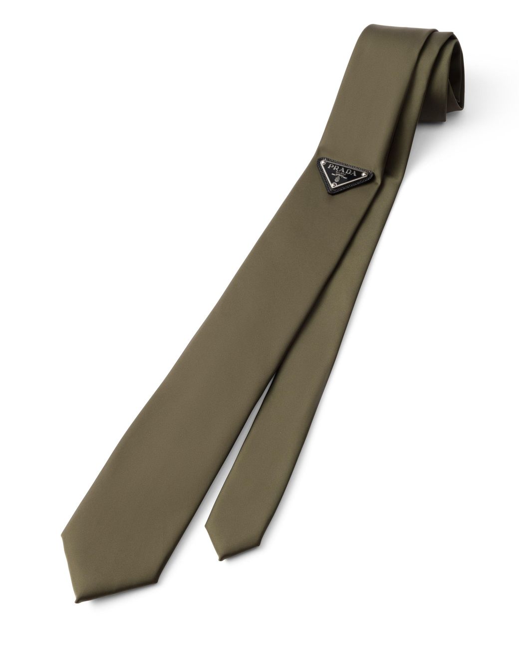 Prada White Re-Nylon Gabardine Tie for men