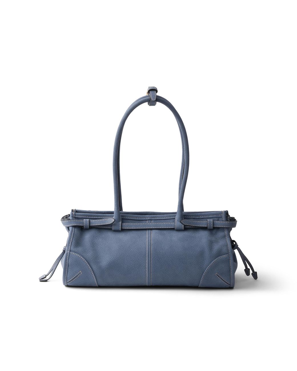 Prada Blue Bonnie Medium Nubuck Leather Handbag