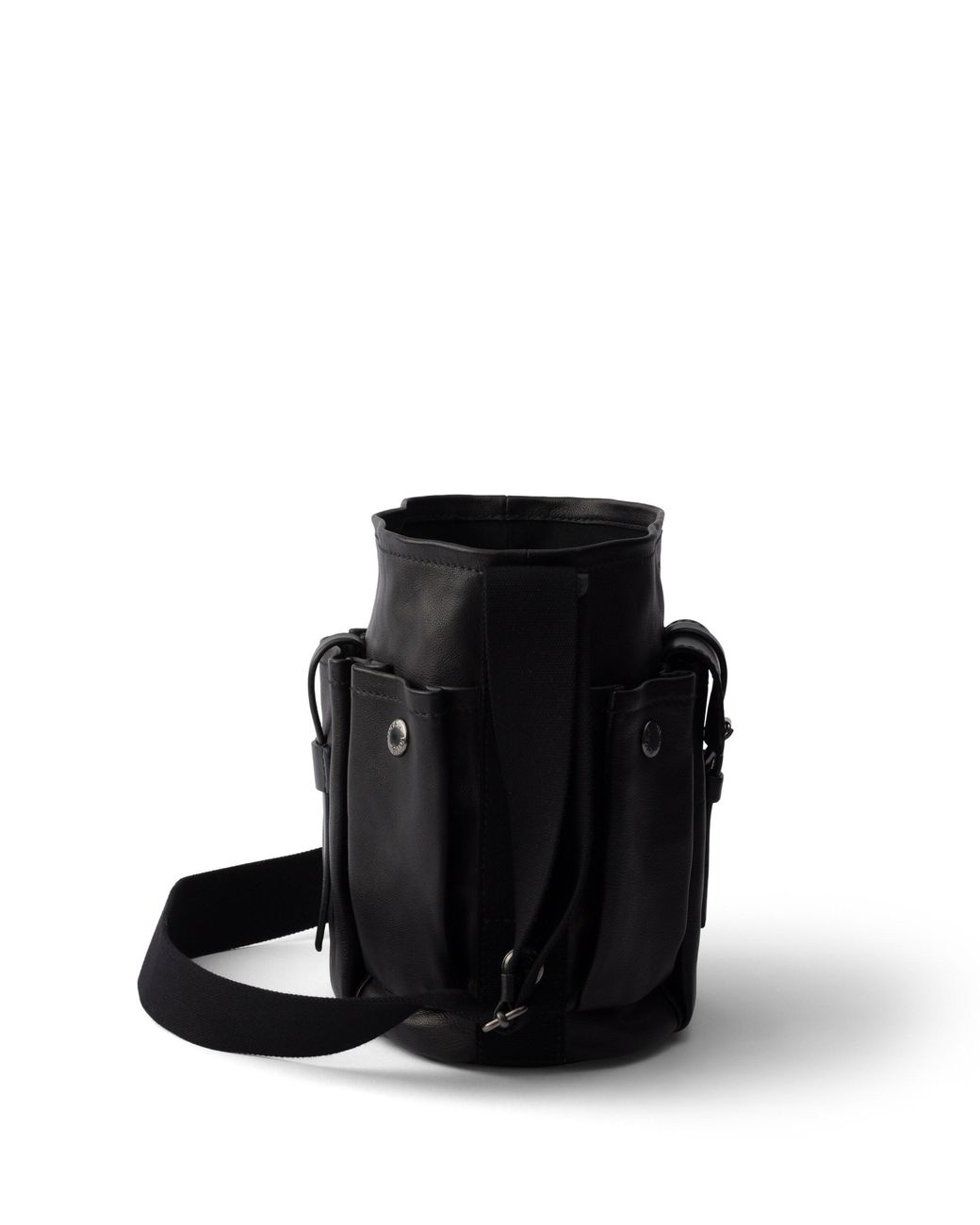 Prada Black Route Leather Mini-Bucket Bag