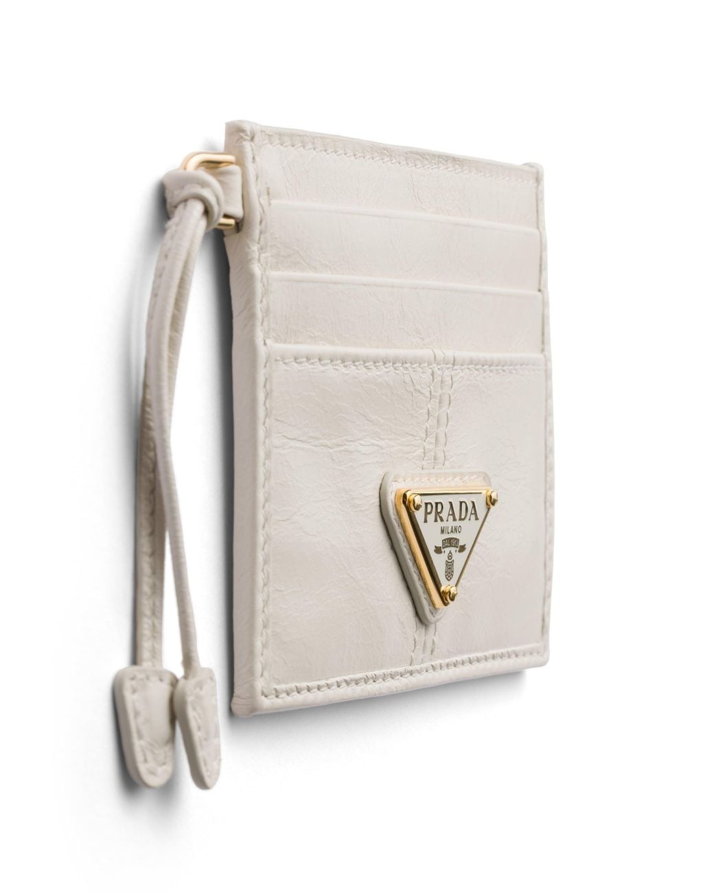 Prada White Leather Card Holder
