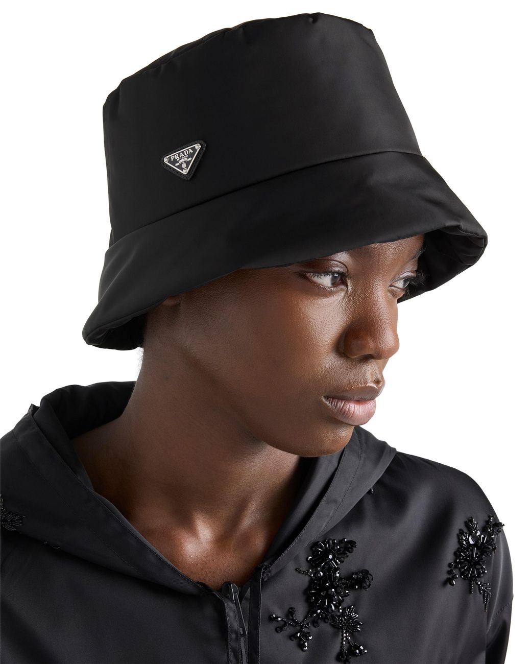 Prada Black Re-Nylon Bucket Hat