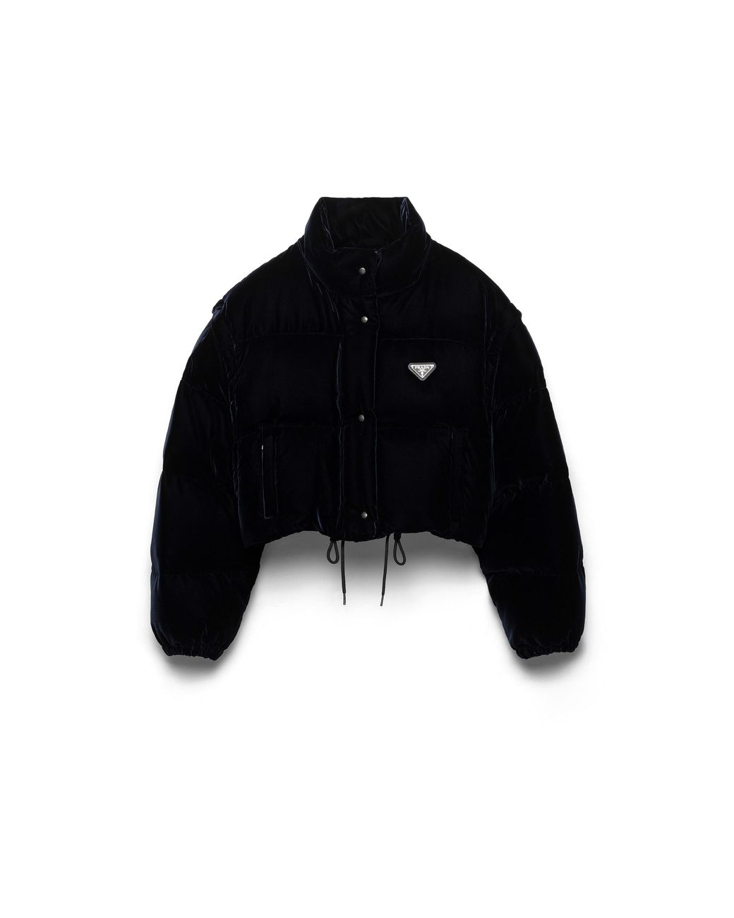 Prada Black Velvet Down Jacket