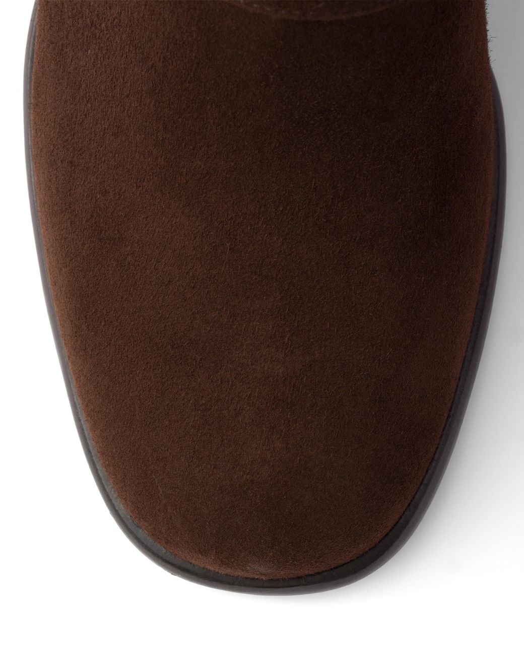 Prada Brown Suede Booties, Dark, Size 34