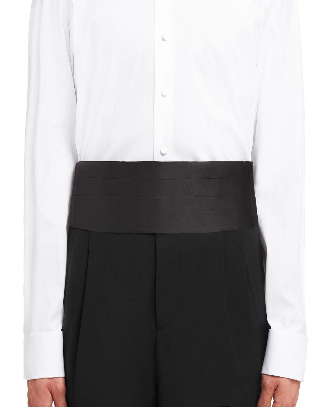 Prada Black Satin Tuxedo Cummerbund for men